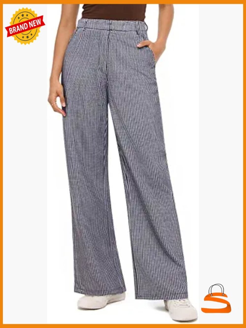 Wide Leg Dress Pants High Waisted Work Trousers Business Casual Palazzo Slacks